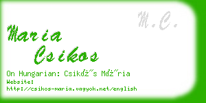 maria csikos business card